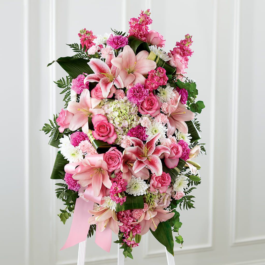 Comforting Standing Spray – Kay Penny Florist, Hamilton ON