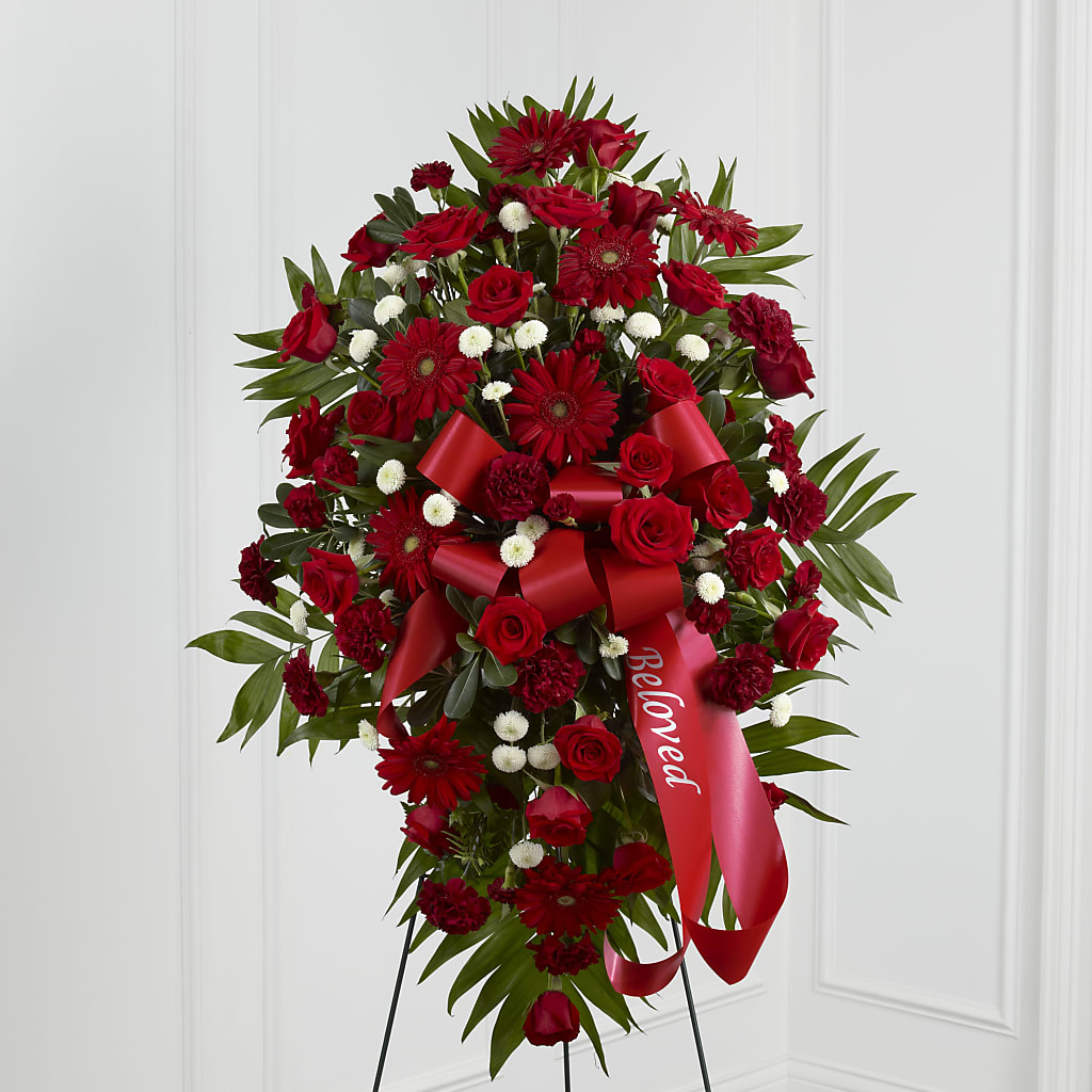 Treasured Memories Standing Spray – Kay Penny Florist, Hamilton ON