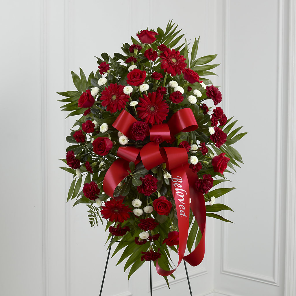 Treasured Memories Standing Spray – Kay Penny Florist, Hamilton ON