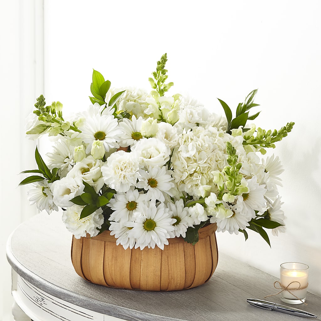Pure Ivory Basket – Kay Penny Florist, Hamilton ON