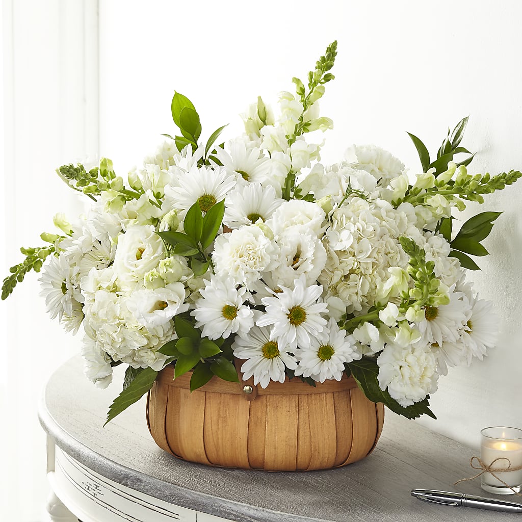 Pure Ivory Basket – Kay Penny Florist, Hamilton ON