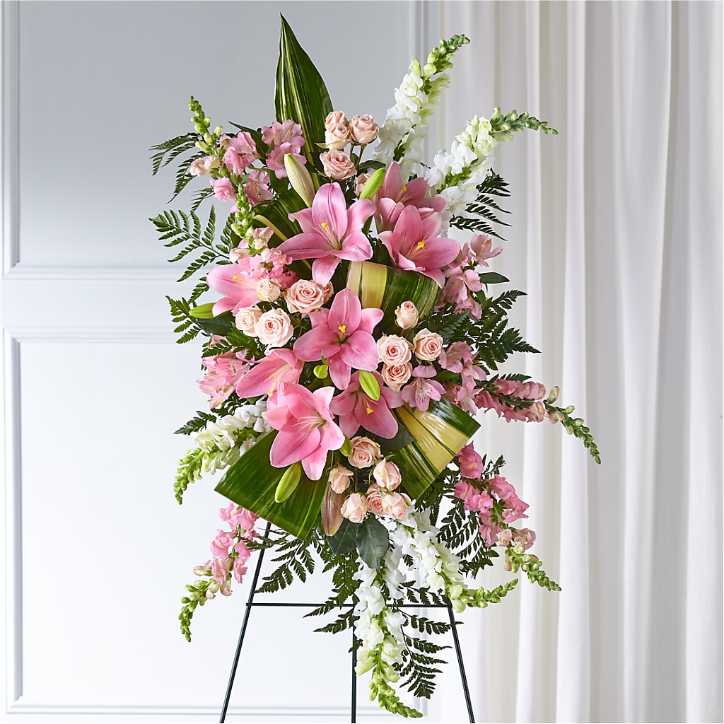 Elegant Embrace Standing Spray – Kay Penny Florist, Hamilton ON