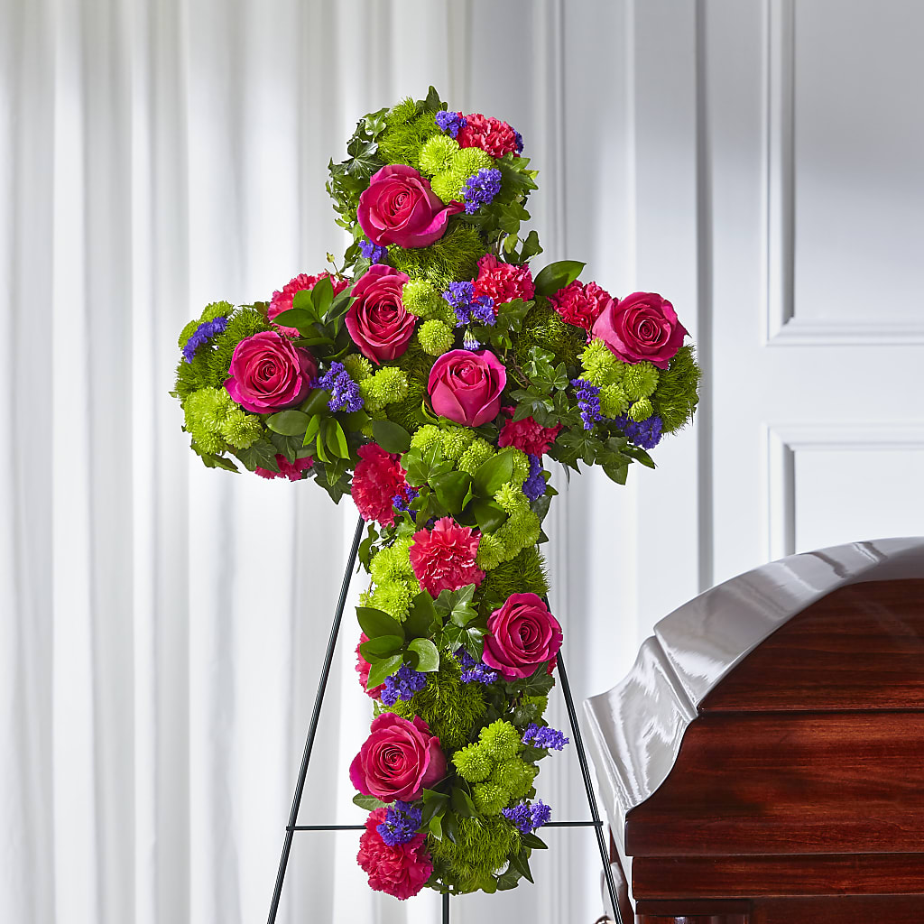 Tribute Rose Floral Cross – Kay Penny Florist, Hamilton ON