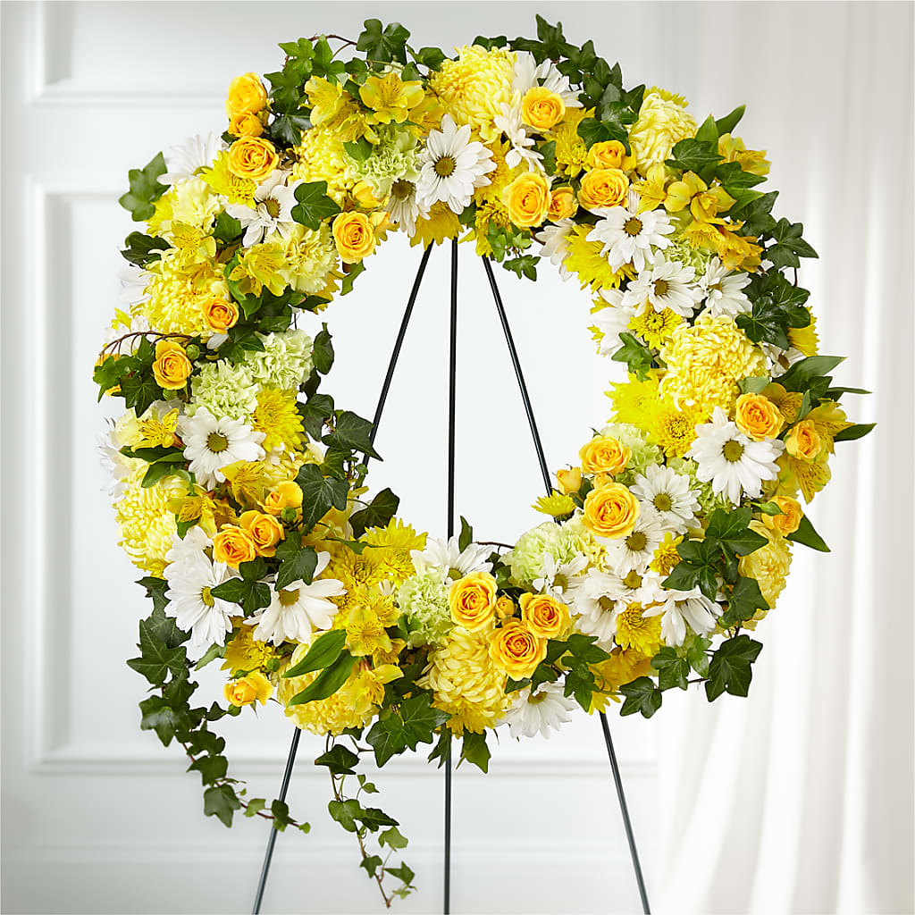 Golden Remembrance Wreath – Kay Penny Florist, Hamilton ON