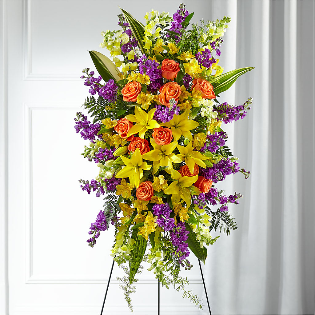 Thoughtful Prayers Standing Spray – Kay Penny Florist, Hamilton ON