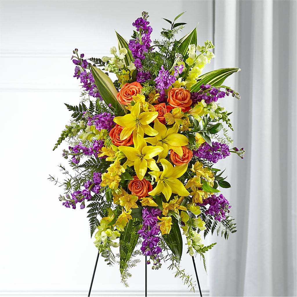 Thoughtful Prayers Standing Spray – Kay Penny Florist, Hamilton ON