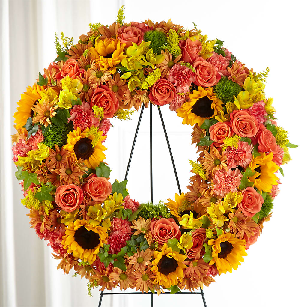 Autumnal Memories Wreath (Standard) – Kay Penny Florist, Hamilton ON