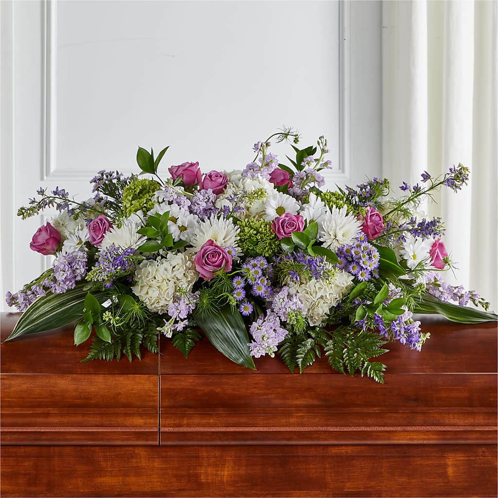 Meadows of Serenity Casket Spray – Kay Penny Florist, Hamilton ON