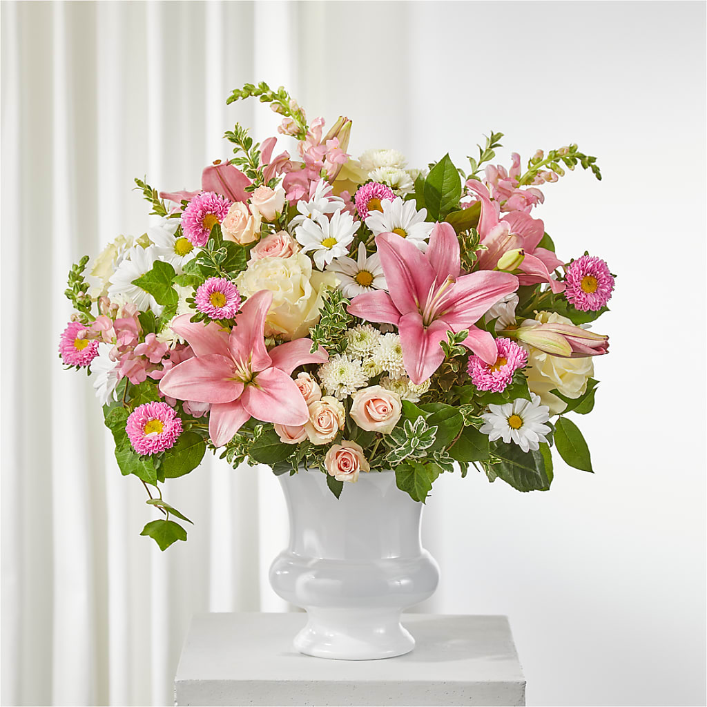 Empathetic Blooms Urn Arrangement – Kay Penny Florist, Hamilton ON
