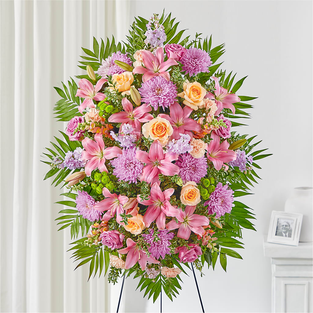 Love & Light Standing Spray – Kay Penny Florist, Hamilton ON