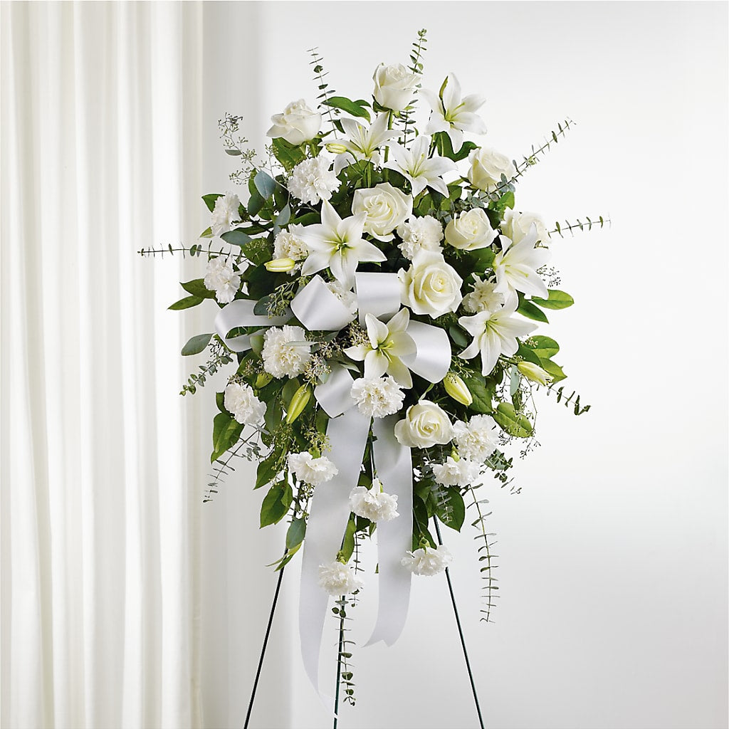 With Care Standing Spray – Kay Penny Florist, Hamilton ON