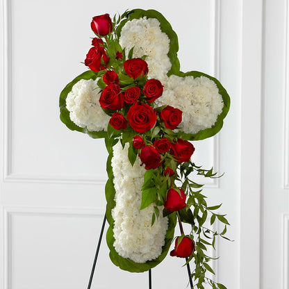 Floral Cross Easel –  Kay Penny Florist, Hamilton ON