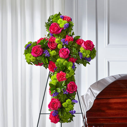 Tribute Rose Floral Cross –  Kay Penny Florist, Hamilton ON