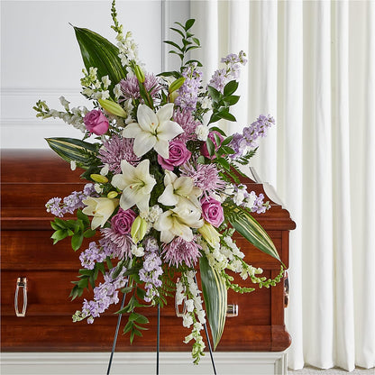 Grateful Hearts Standing Spray –  Kay Penny Florist, Hamilton ON