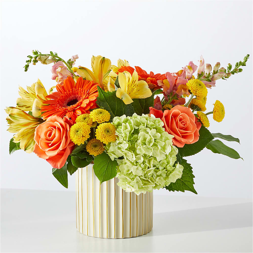 Autumn Sunshine Bouquet with Ivory Vase –  Kay Penny Florist, Hamilton ON