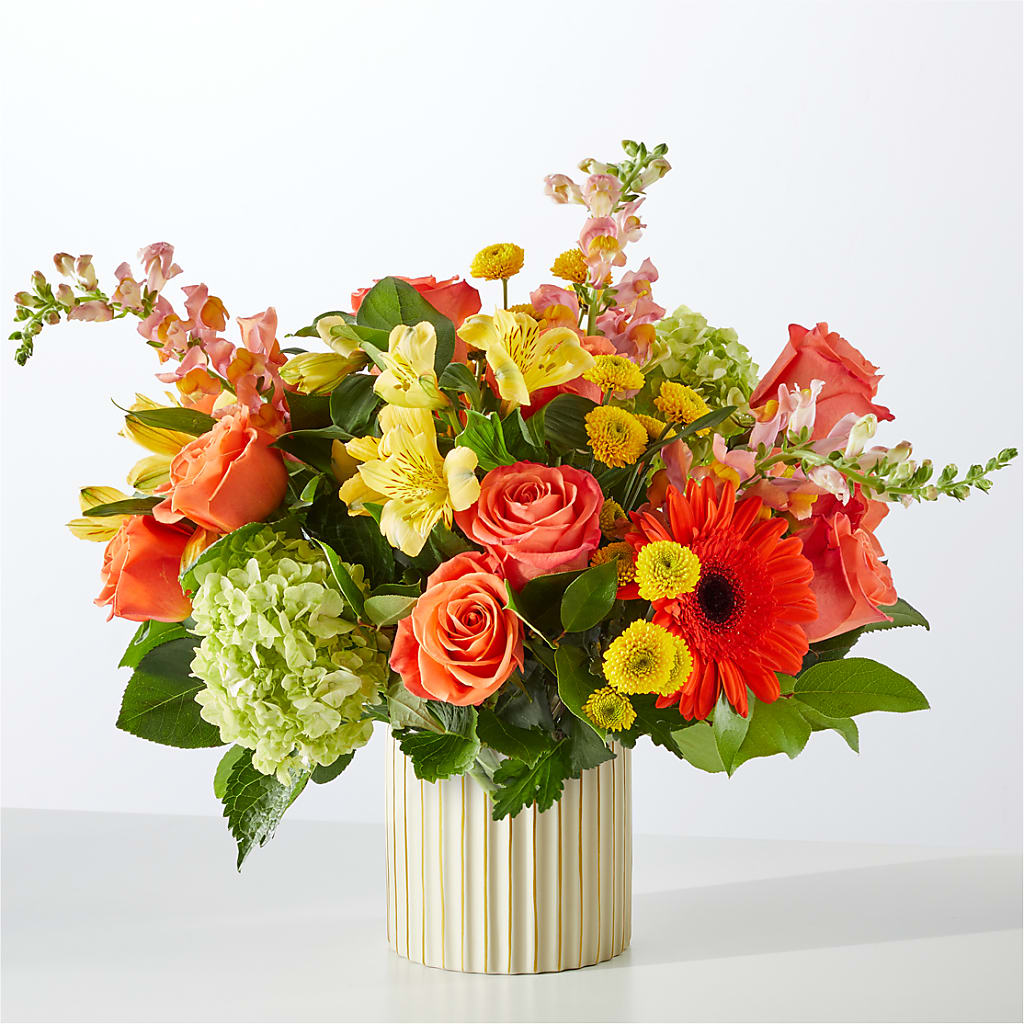 Autumn Sunshine Bouquet with Ivory Vase –  Kay Penny Florist, Hamilton ON