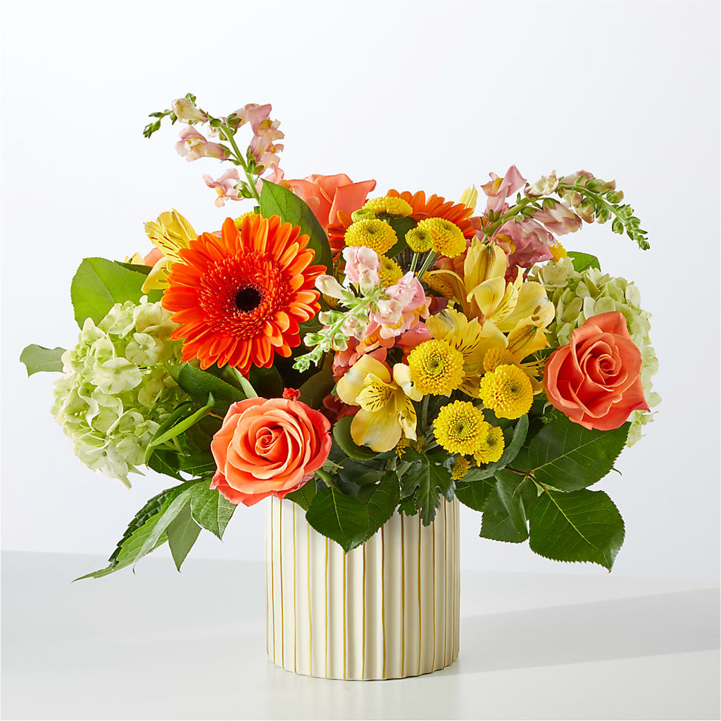 Autumn Sunshine Bouquet with Ivory Vase –  Kay Penny Florist, Hamilton ON