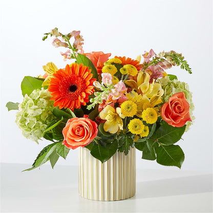 Autumn Sunshine Bouquet with Ivory Vase –  Kay Penny Florist, Hamilton ON