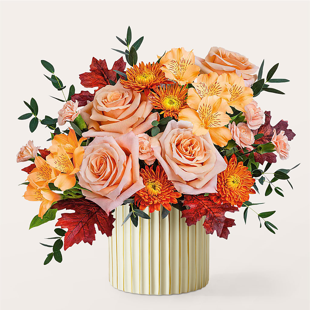 Spiced Latte Bouquet with Ivory Vase –  Kay Penny Florist, Hamilton ON