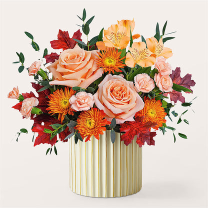 Spiced Latte Bouquet with Ivory Vase –  Kay Penny Florist, Hamilton ON