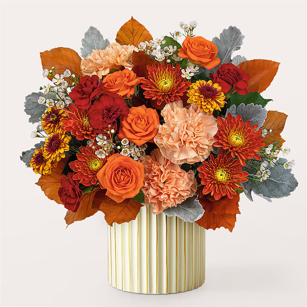 Merlot Bouquet with Ivory Vase –  Kay Penny Florist, Hamilton ON