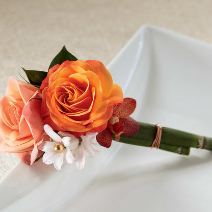 Sunset Dream Boutonniere –  Kay Penny Florist, Hamilton ON